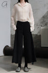 M.A+ front button drooping wide leg pants PW481 CWP1